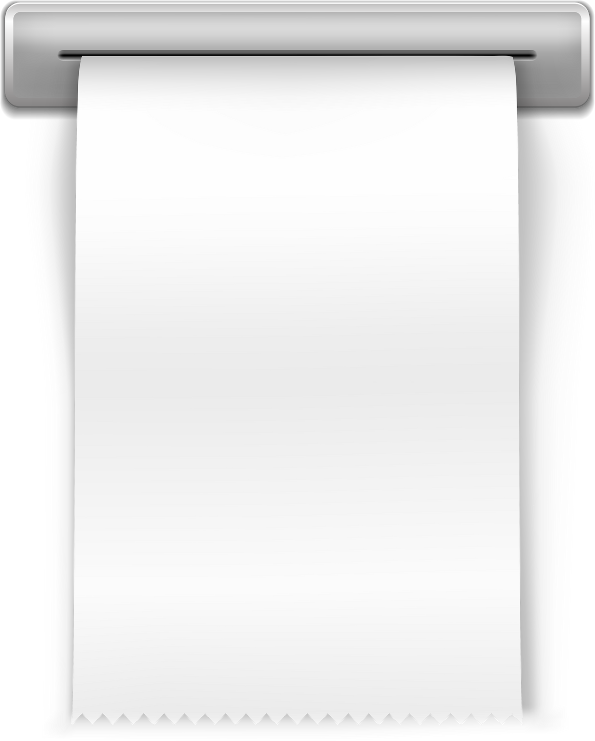 Sales printed blank receipt